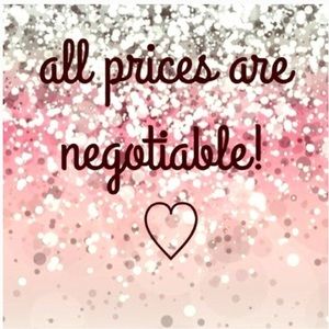 All prices are negotiable